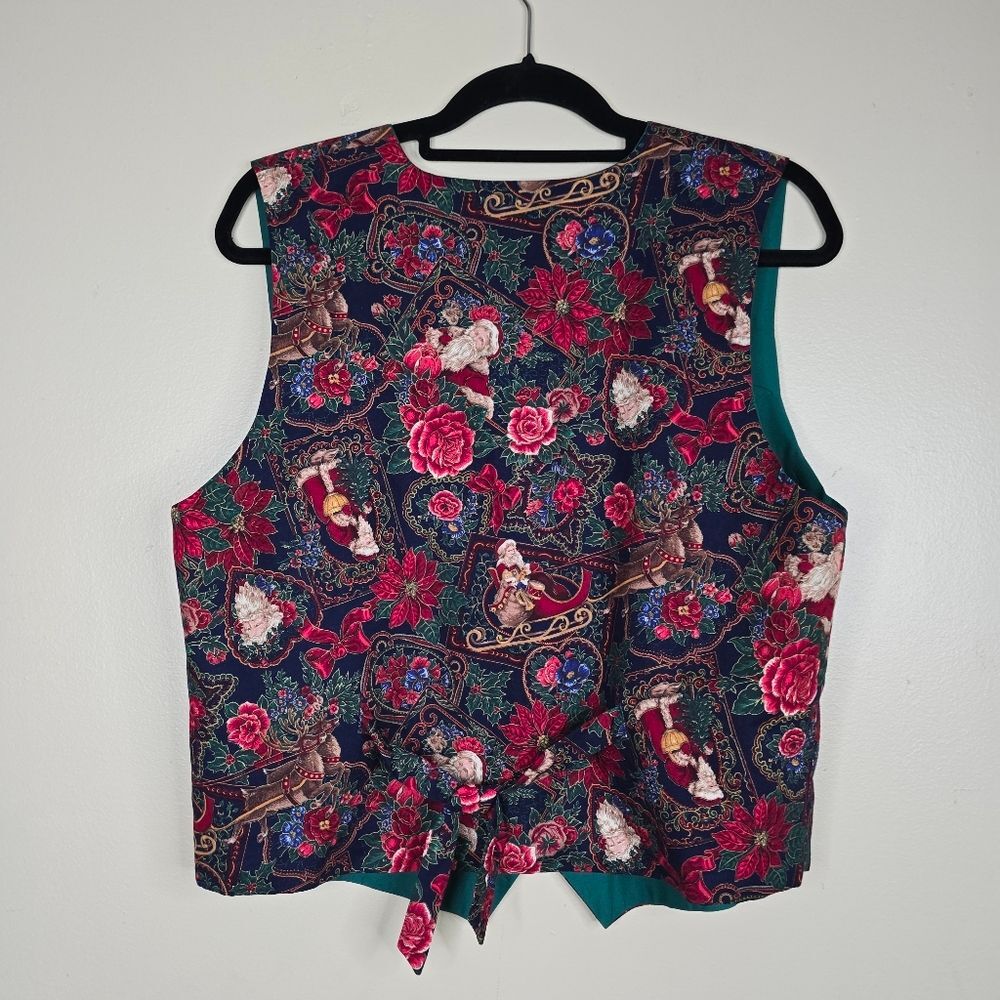 Vintage Santa Claus woman’s Christmas vest size M - Picture 4 of 5